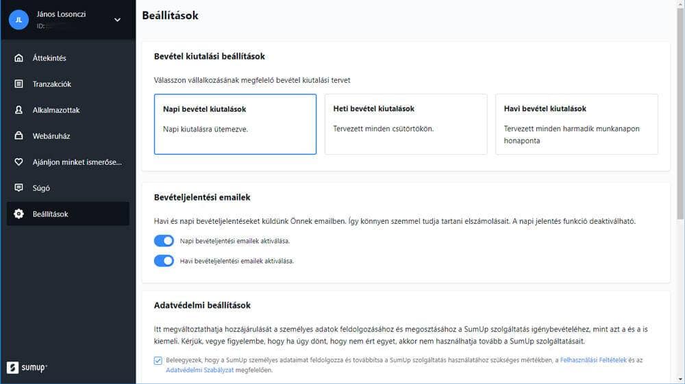 Bankkártya elfogadás a cégedben villámgyorsan - Sumup terminál 11 sumup dashboard 2 comp - bankkártya elfogadás - Marketingeszköz, Marketing