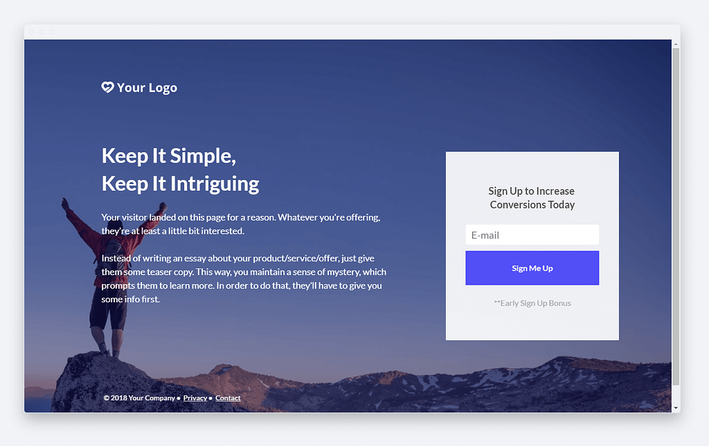Leadpages magyarul: A landing oldalak királya 19 Jól konvertáló hírlevél feliratkoztató oldal sablon
