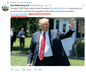 A rövidebb néha jobb - Linkrövidítés profin 6 Linkrövidítés - Fehér Ház és Donald Trump